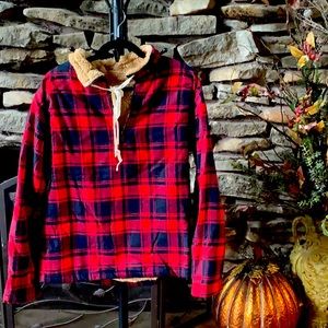 Plaid Lined Pullover